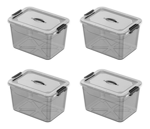 4 Pack Caja Transparente Para Almacenar Organizador