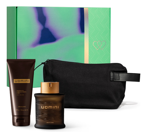 Kit Presente Perfume Uomini Desodorante Colônia Fragrância Masculina Para Homem Promoção Namorados Dia Dos Pais (3 Itens)
