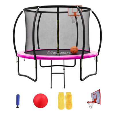 Trampolin Brincolin Red Seguridad 8 Pies Reforzado Uso Rudo Negro Rosa | Envío gratis