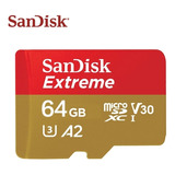 Cartão Memória Sandisk Extreme Micro Sd 64gb V30 Drones 4k