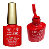 Esmalte Em Gel Helen Color Vermelho Básico Alta Pigmentação