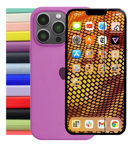 Case Capinha Cinza Claro Silicone Compatível Com iPhone 7