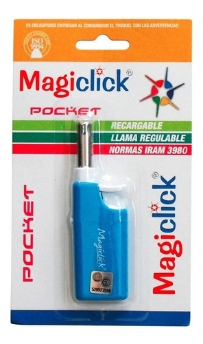 Encendedor Chispero Magiclick Pocket Recargable X6 Unidades