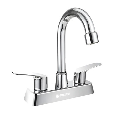 Mezcladora Lavabo Llave 4 Pulgadas Grifo Baño Griferías Acabado Cromado Color Plateado