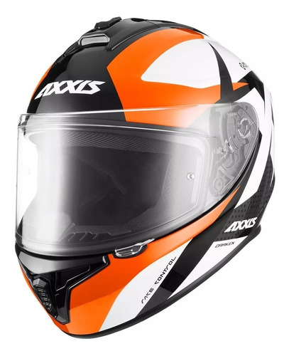 Casco Moto Integral Axxis Draken X Road B5 Naranja Brillo