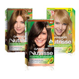 Coloración Tintura Permanente Nutrisse Garnier Pack 3 Kits