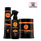 Haskell Encorpa Shampoo Máscara 500ml  + Fluído Engrossador