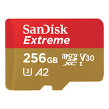 Cartao Memoria Sandisk Micro Sdxc Extreme A2 160mb/s 256gb
