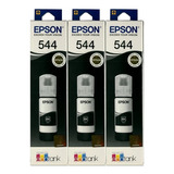 Combo 3 Botellas Tinta Original Epson 544 Negro L3110 L3150