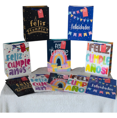 30 Bolsas De Regalo Gruesa Cumple Cumpleaños Mayoreo