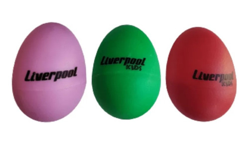 Kit 3 Ovinhos Chocalho Shaker Ganza Liverpool Egg Liegg-3