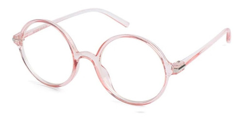 Marco Lentes Óptico Thin Round Rosado Transparente Pink 48mm