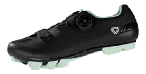 Zapatilla Ciclismo Mtb Gw Power Negro/aguamarina