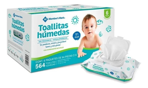 Toallitas Húmedas Para Bebe Member's Mark 564 Piezas