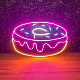 Painel Neon Led Rosquinha/donuts 47x36cm