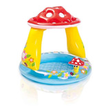 Piscina Inflável Bebês Infantil Cobertura Cogumelo - Intex