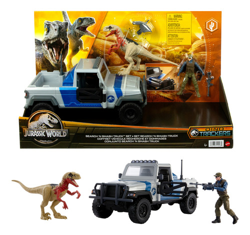 Jurassic World Set Atrociraptor Smash Truck Dino Trackers