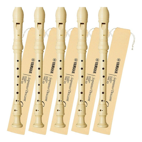  Kit 5 Flauta Yamaha Doce Soprano Germanica Yrs 23 G