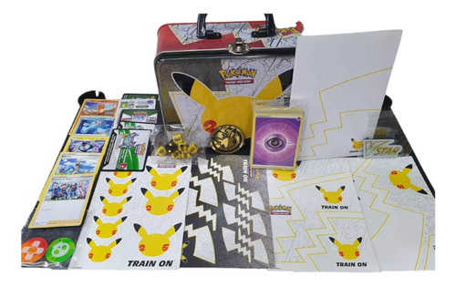 Lonchera Metálica Tcg Pokemon Pikachu 25 Aniv Celebrations