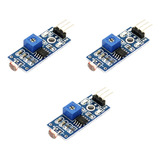 X3 Modulo Sensor De Luz Con Ldr Fotoresistor Arduino Hobb