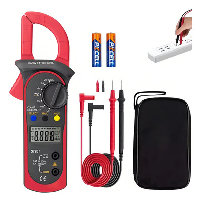 St201 Multímetro Abrazadera Digital 4000 Cuentas Amperímetros Transistor Acitor Probador Potencia Automotriz Vole Current Tester 400a 600v Voltaje Ca Cc\u002Fcorriente Ca\u002Fmedidor Resistencia\u002Fcapacitancia | MercadoLibre