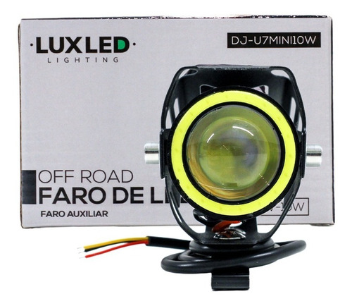 Faro Cree Led Auxiliar U7 Ojo Angel Lupa Para Moto