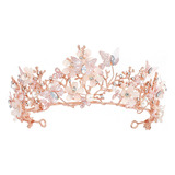 Corona Princesa Niña Tiaras Para Mujer Mariposa Flor Regalo