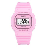 Reloj Para Niña Digital Slop Para Niña Sw82223 Color Rosa Color Del Fondo Gris