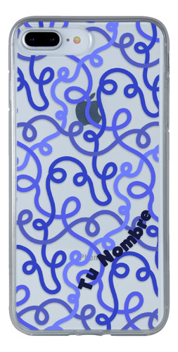 Funda Para iPhone Para Mujer Líneas Abstracto Tu Nombre