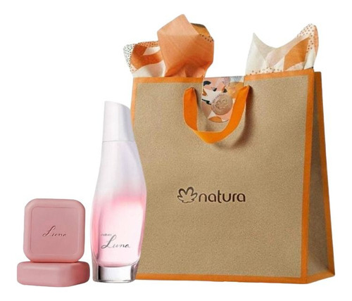 Presente Natura Perfume Luna 75ml + Caixa 2 Sabonetes 90g Cada + Sacola