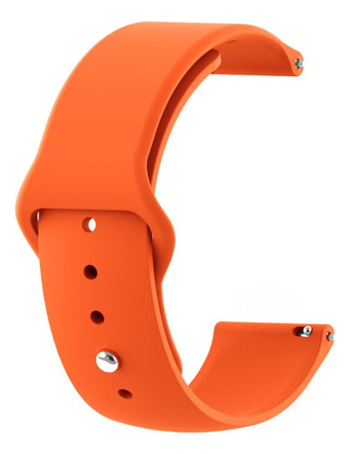 Pulseira 20mm Silicone Compatível Xiaomi Amazfit Bip A1608 Cor Laranja Largura 20 Mm