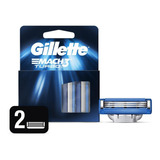 Carga Gillette Mach3 Turbo Com 2 Unidades