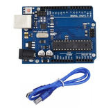 Tarjeta Uno R3 C/ Cable Atmega328 Compatible Con Arduino 