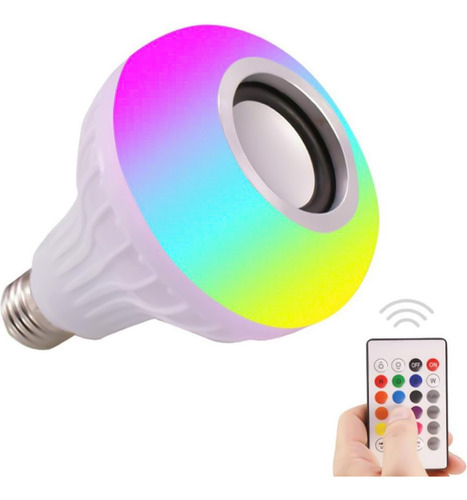 Foco Rgb Lrb Con Control Y Bocina Inalámbrica