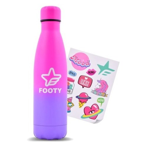 Botella Térmica Footy Acero Inoxidable Escolar Nena