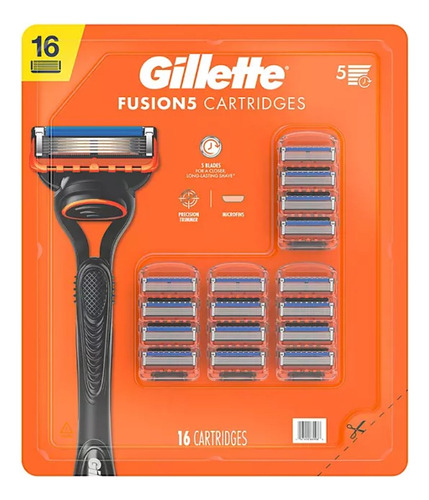 Cartuchos Para Rastrillo Gillette Fusion5 16 Pack Importado