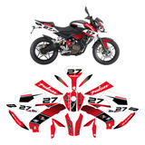 Kit De Graficos Pulsar 200 Ns Racing Listo Para Instalar Roj