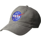 Men's Nasa Washed Twill Baseball Cap, Adjustable, Grey, One 