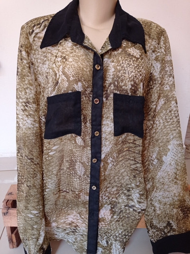 Camisa Seda G Animal Print