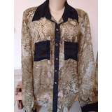 Camisa Seda G Animal Print