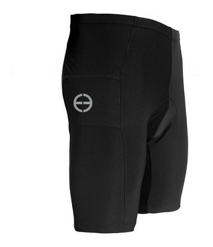 Bermuda Ciclismo Ert Nova Tour Preto Liso Forro Dual Pro