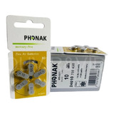 Bateria Phonak P10 / Pr70 Aparelho Auditivo(60 Pilhas) 