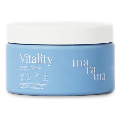 Marama Crema Tratamiento Hidratante Sin Parabenos 250ml | Leave In Vitality Traramiento para Cabello - Crema Hidratante sin Enjuague | Ligero, Desenredante y Control de Frizz con Protección Térmico | Meses sin interés