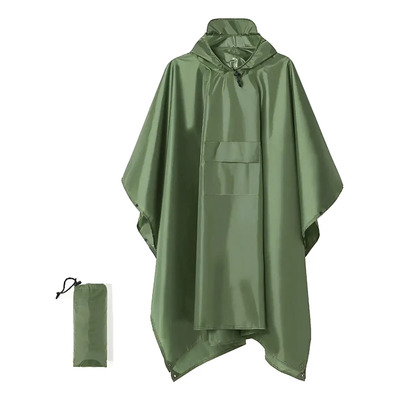 X. 1pcs Capa Impermeable Portátil Para Lluvia Tipo Manga Con
