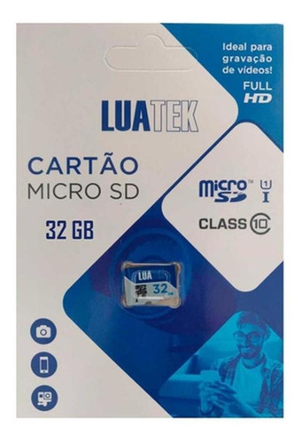 Cartão De Memoria Micro Sd 32gb Classe 10 80mbs Luatek