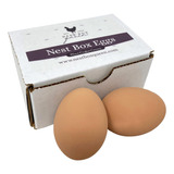 Huevos De Cerámica Nido De Gallina 2 Pack (marrón)