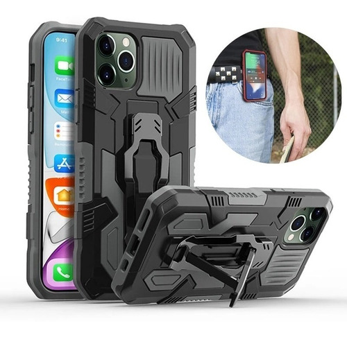 Capa Premium Armor Magnética Clip Para iPhone 8 Plus X 11 12