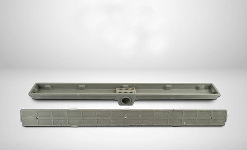 Ralo Linear Oculto Invisível Composto Em Fibra 10x90 Cm