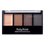 Paleta De Sombras Para Cejas Hb-9354 Ruby Rose Delineador