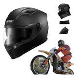 Casco Abatible Sleek Deportiva Negro Para Moto Adultos